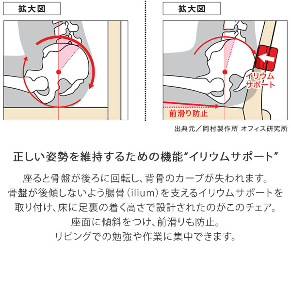 ワークチェア ILIUM support chair イリウムサポートチェア 8CB71N