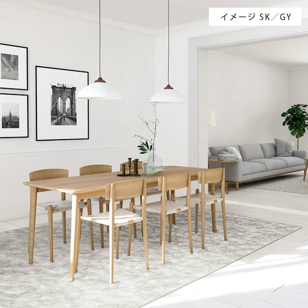 WW347 ラグカーペット ラグ プレーベルニケ SK/GY 140×200 おしゃれなデザインのしっかりとしたナイロン製ラグ ニケ 286×382cm