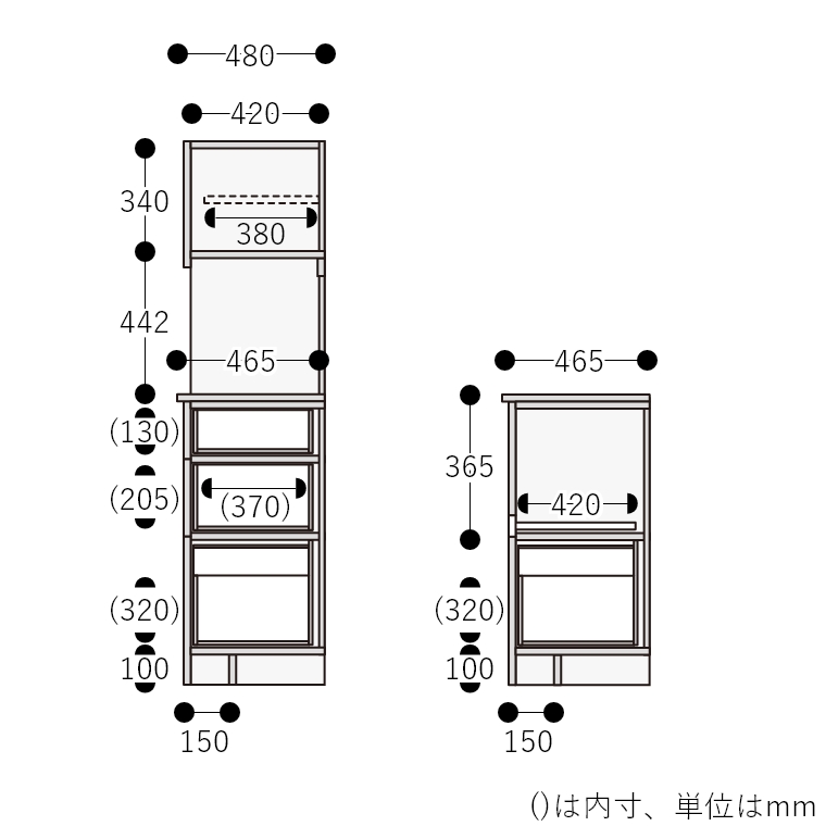 開梱設置】 OWLⅡ（オウル2） ダイニングボード 120OPDB WN