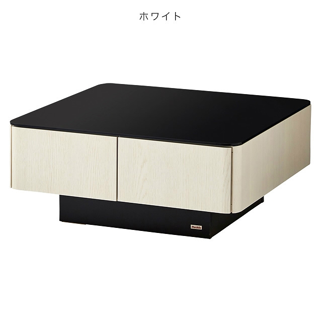 大容量収納付き リビングテーブル MLT-191 幅80×奥行80cm 家具のホンダ