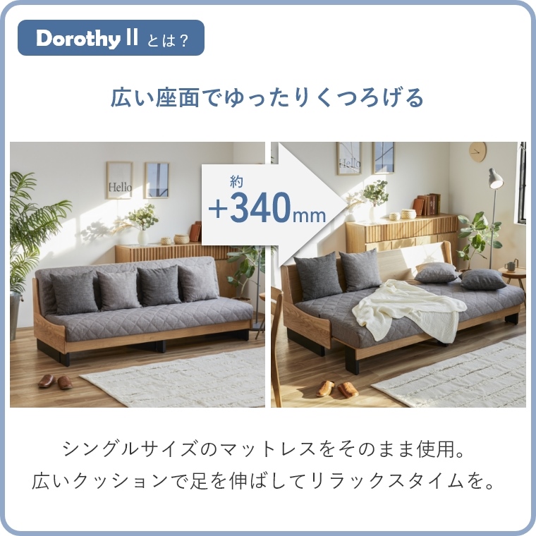 専用替えカバー単品】 Dorothy2 ドロシー2 替えカバー 幅200cm