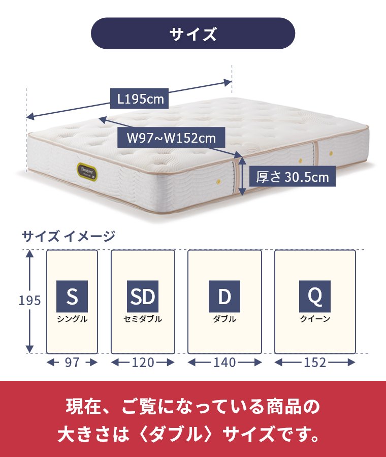 �V�����Y �}�b�g���X �G�O�[�N�e�B�u �v���~�A�� �_�u�� 30.5cm�� 7.5�C���` AA21121 �J���ݒu