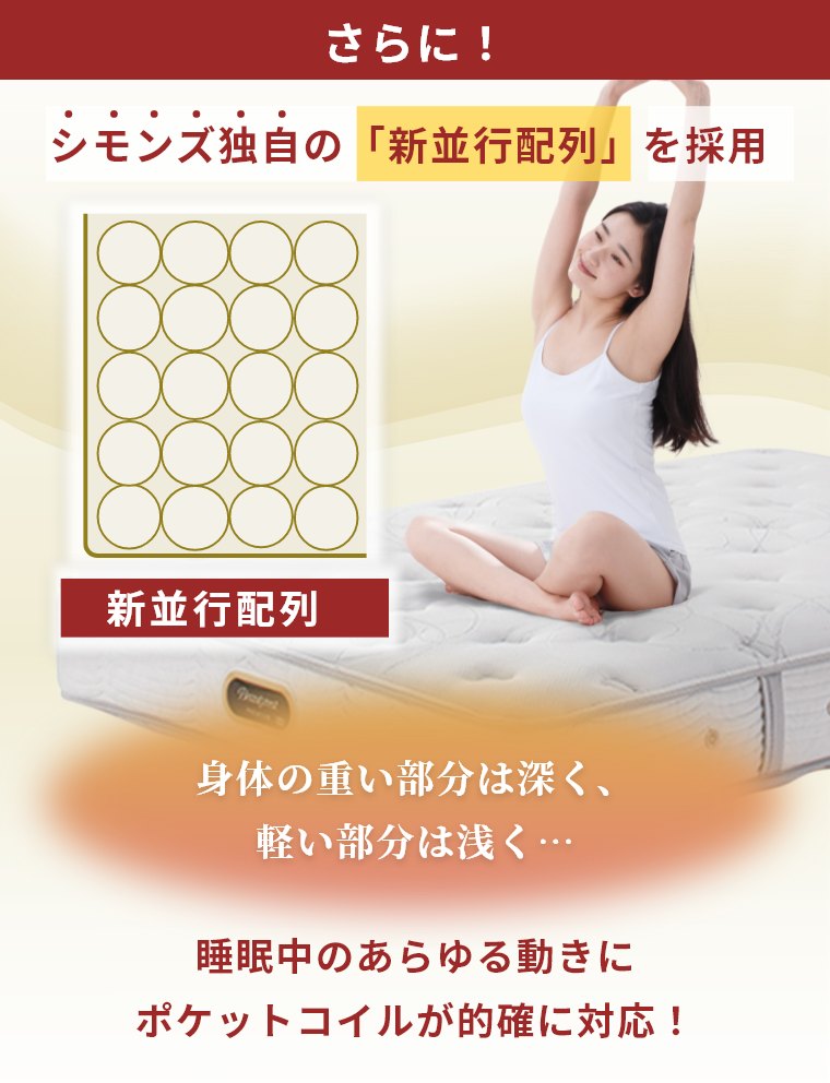 �V�����Y �}�b�g���X �G�N�X�g���n�[�h �Z���N�V���� �_�u�� 23cm�� 5.5�C���` AB2121A �J���ݒu