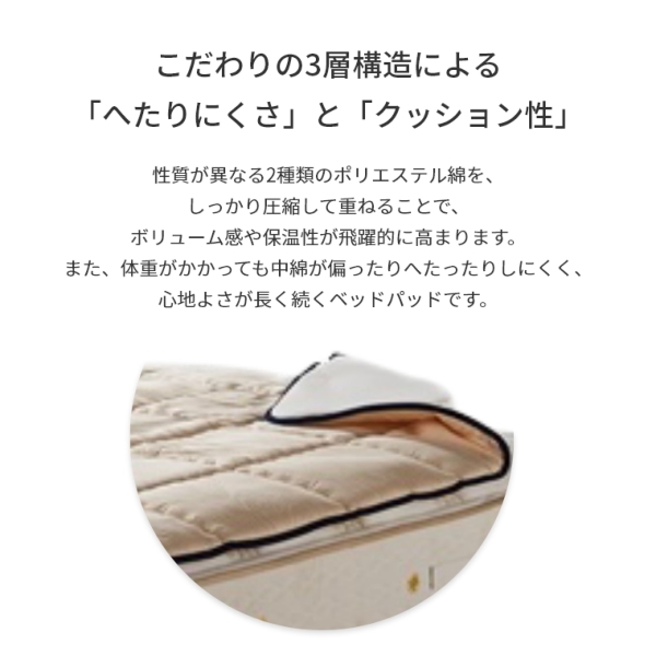 シモンズ プレミアムレストベッドパッド 140x200cm ダブルサイズ