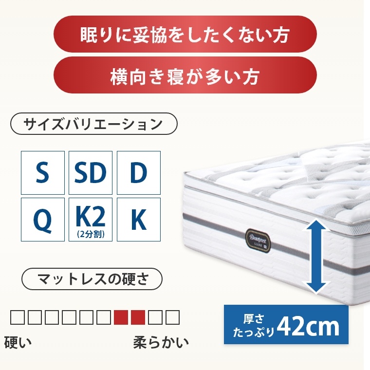 シモンズ リュクス マットレス ビヨンドシグネチャーピロートップ S