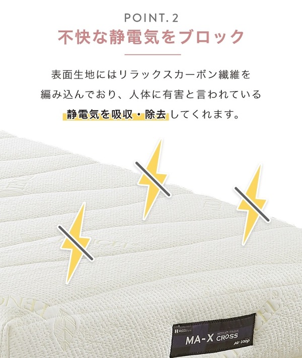 開梱設置付セミダブルマットレス セミダブル 厚さ21.5cm カバー