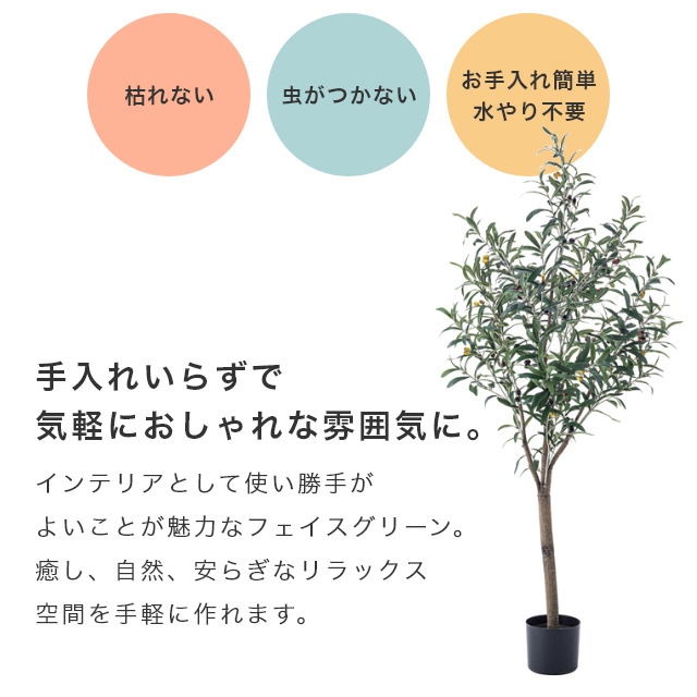 手軽にお部屋に緑を 人工観葉植物 フェイクグリーン オリーブ 家具のホンダ インターネット本店 ラグ カーペット じゅうたん テーブルマット匠の通販サイト