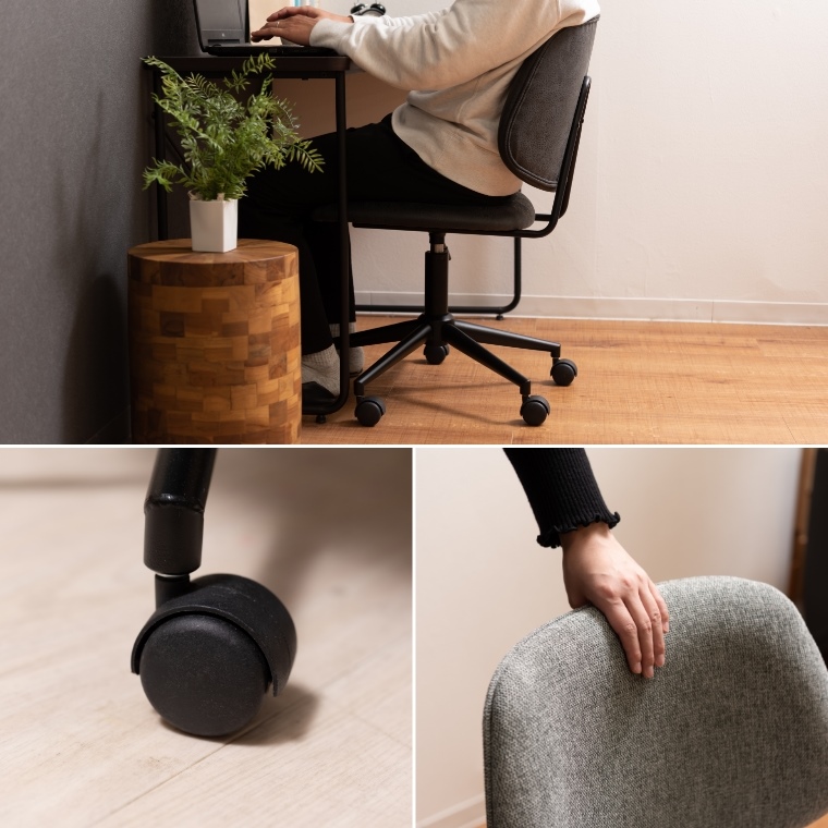 デスクチェア Grove desk chair グローヴデスクチェア PC-79 東谷 （回転式／昇降機能／シンプル／スタイリッシュ／デスクワーク／オフィス／グレー／ブラック）  家具のホンダ インターネット本店 ラグ・カーペット・じゅうたん・テーブルマット匠の通販サイト