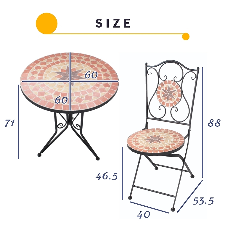 ガーデンテーブル セット 3点セット テーブル イス 丸形 Modi 