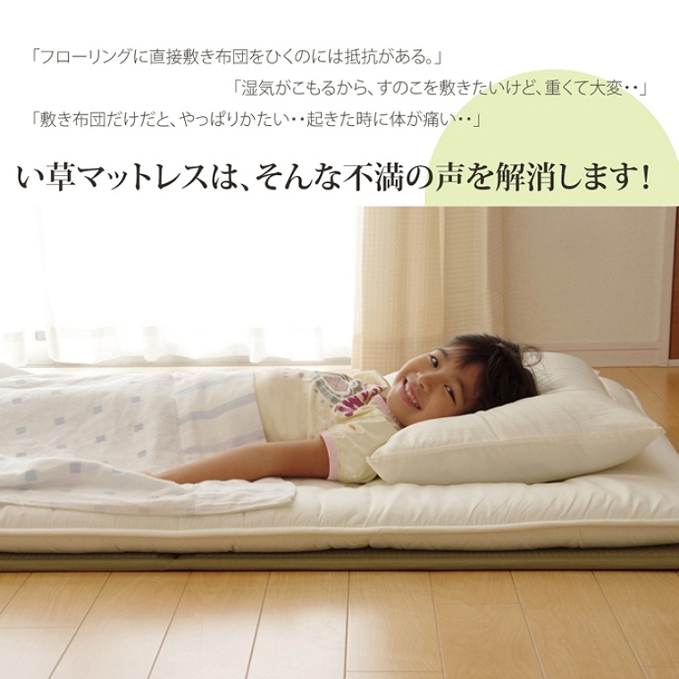 い草 マットレス 約140×210cm ダブル(寝ござ/夏用/和風/涼感 い草 マットレス 約140×210cm ダブル(寝ござ/夏用/和風/涼感
