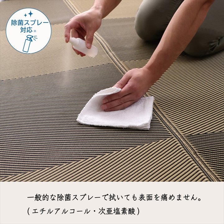 除菌スプレーOK！日本製の汚れに強いラグ！ ラフテル 約87×174cm 江戸間1畳 イケヒコ