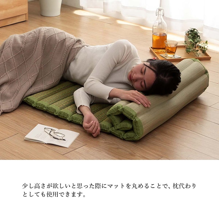 ニトリ イグサ 枕付き お昼寝マット - クッション・座布団