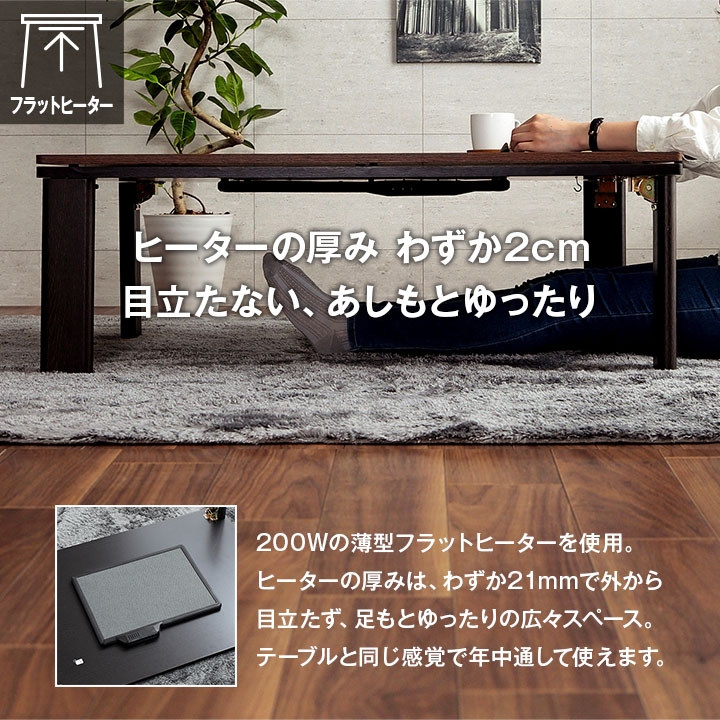 コタツテーブル 白 正方形 80×80 折りたたみ 国産 こたつテーブル