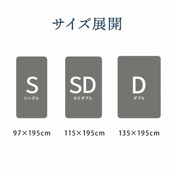 ȂÂxݖ12cm̂炩߃}bgX VO 97~195cm CPqR