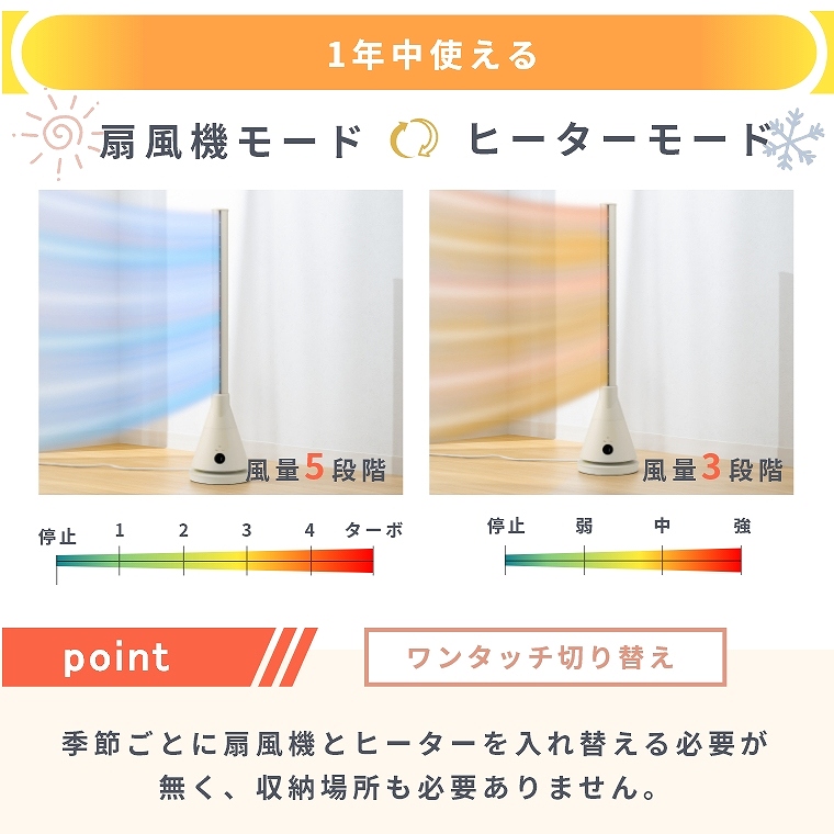 オールシーズン使える！室温センサーを内蔵で快適な室温を保ちます。 タワーファン サーキュレーター 送風 温風 2way  HC-T2211(扇風機/送風機/ヒーター/ターボモード/リモコン付き/dcモーター/オフタイマー/安全装置/スリーアップ) 家具のホンダ  インターネット本店 ラグ ...