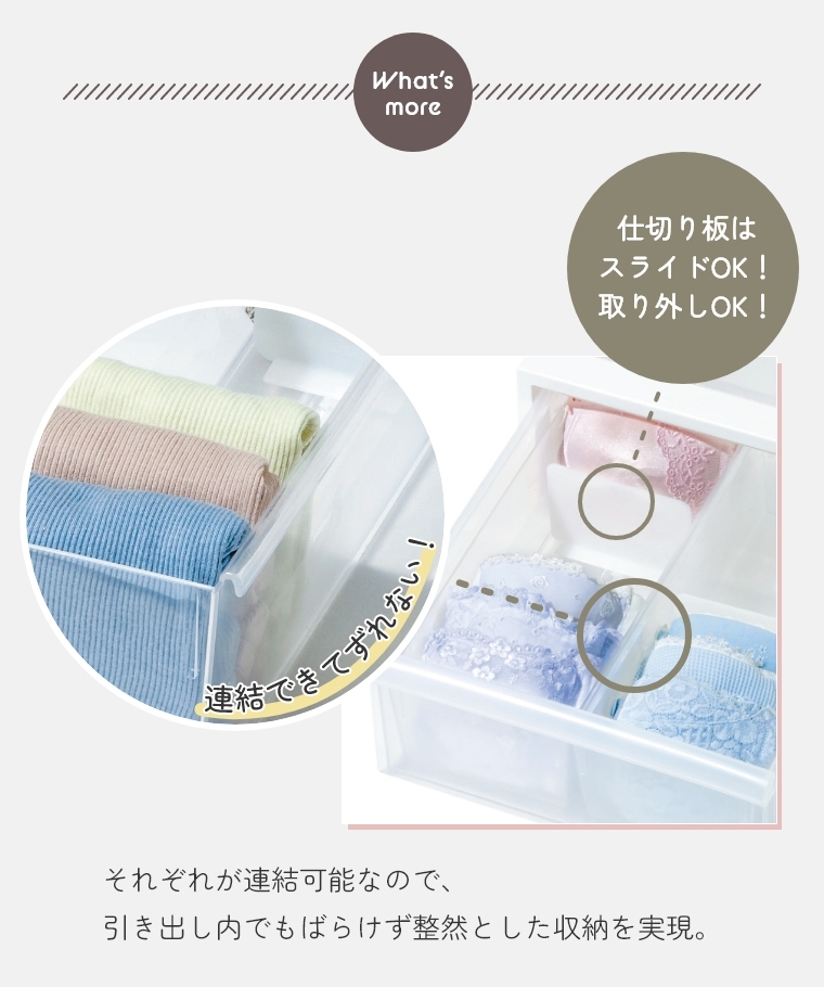 自由な組み合わせでも高さが揃う クローゼットシステム 引出し 自由な組み合わせでも高さが揃う クローゼットシステム 引出し