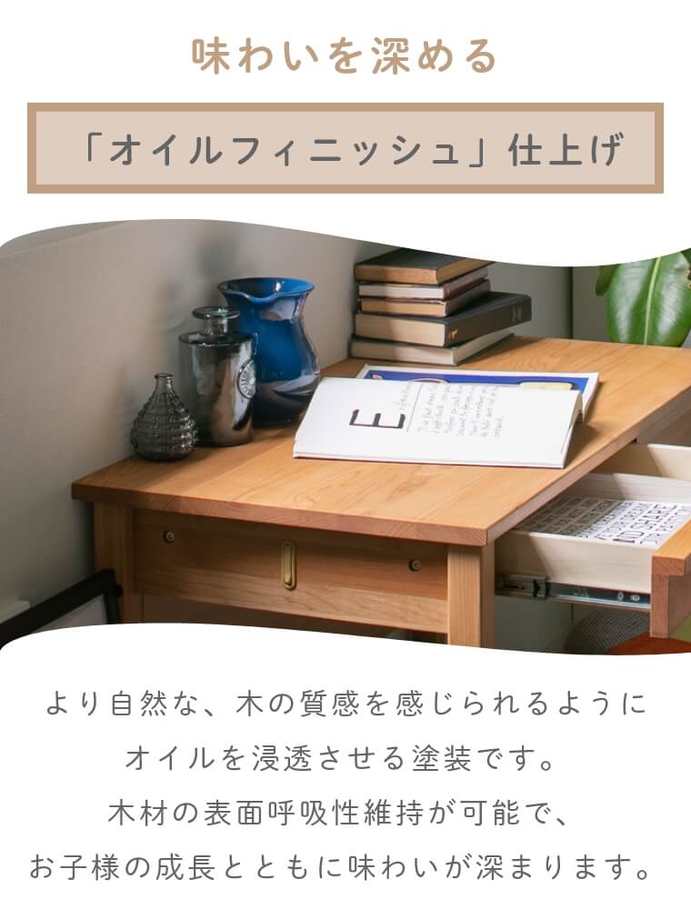 親子で育む優しいナチュラルな木肌のデスク TRY トライアルダー 120デスク 幅120 奥行50 （学習机／勉強机／シンプル／モダン／ナチュラル／ PCデスク／アルダー材／リビング学習）※単品 家具のホンダ インターネット本店 ラグ・カーペット・じゅうたん・テーブルマット匠 ...