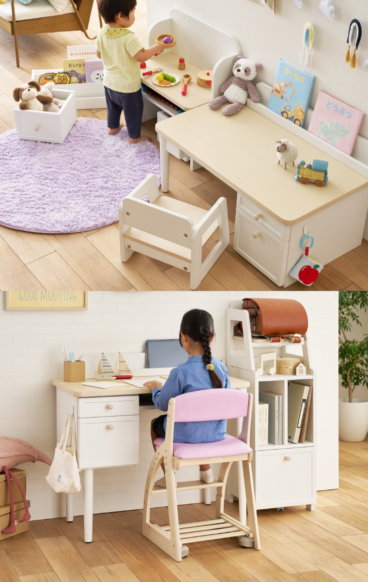 Muppu ムップ デスク（幅90cm/学習デスク/勉強机/キッズデスク