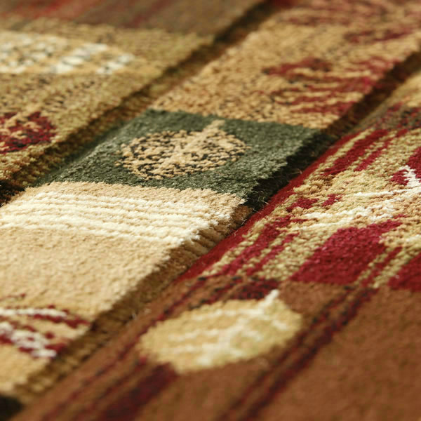 マット 玄関マットマット オータムブリス 57×80cm 防炎 ユナイテッド ウィーバーズ オブ アメリカ モダン 絨毯 薪ストーブ スキャッター 耐炎 玄関マット 約50×80cm ウールマット ポタリー エントランスマット おしゃれ 北欧 レトロ 花柄 フラワー柄 インテリアマット タフトマット  タフティングマット 手作り 羊毛 室内 屋内 派手 総柄 グリーン ネイビー イエロー 長方形 | 家具のショウエイ