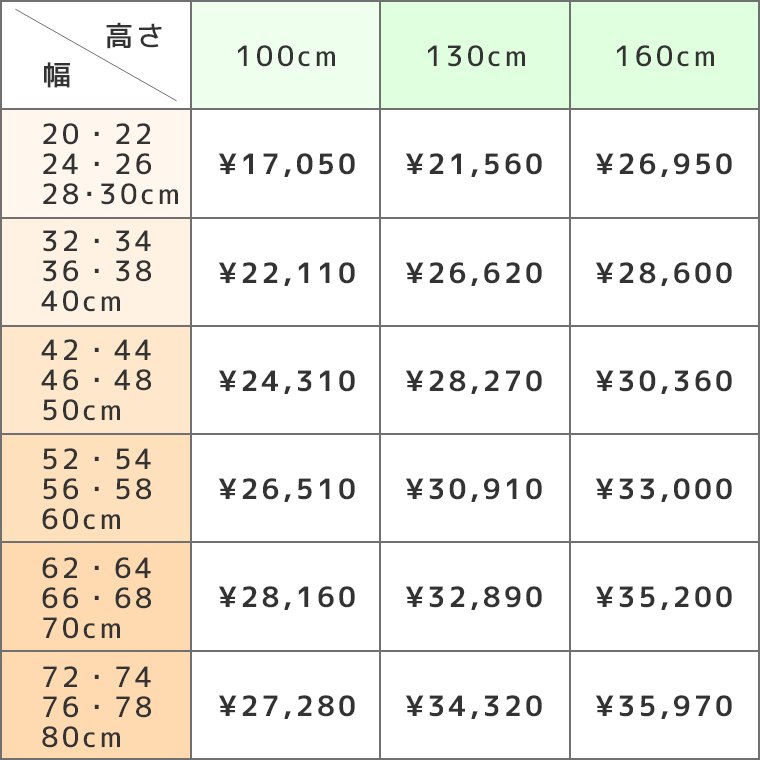楽天市場】鏡 サイズオーダー ミラー 501 mm ～ 600 mm