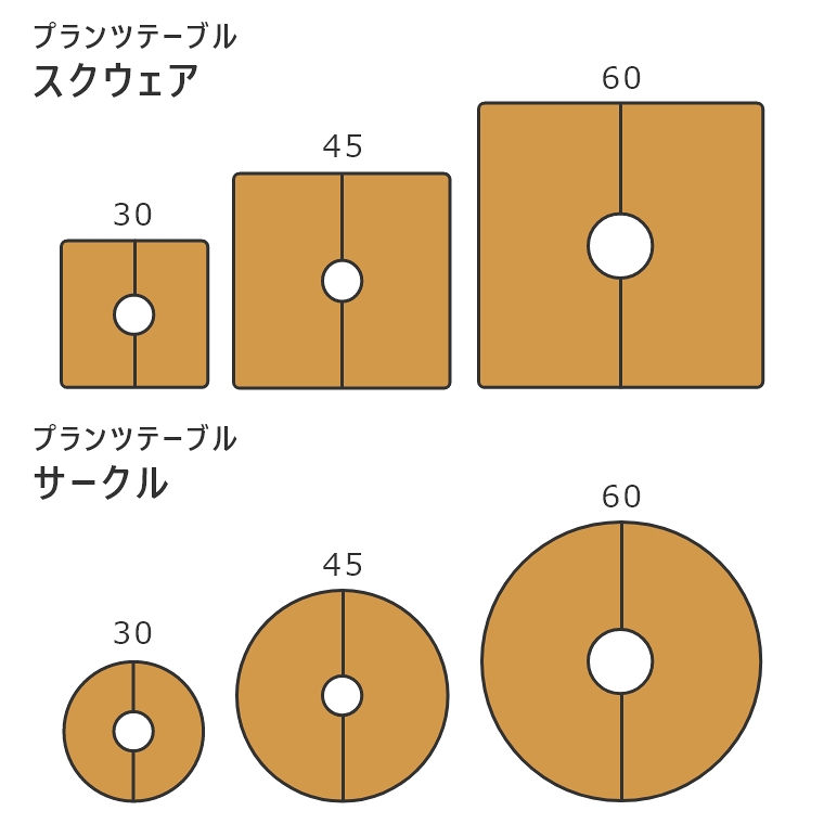 プランツテーブル サークル60 PLT-C60 ハングアウト｜家具のことならお