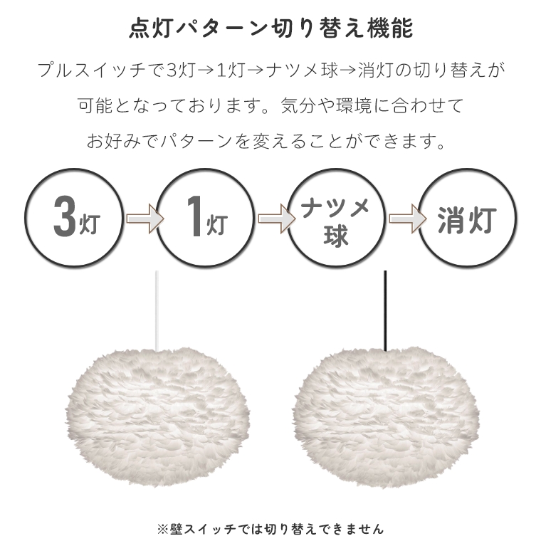 ガチョウの羽をふんだんに使用したライト UMAGE (ウメイ) Eos L