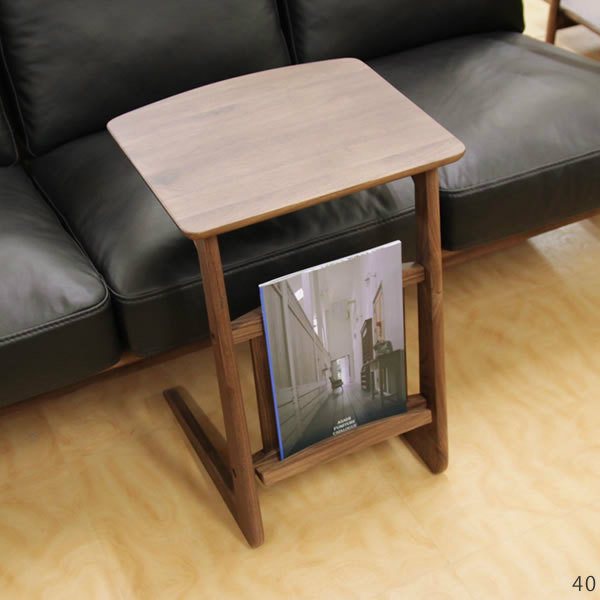 ウォールナット ソファテーブル 55 ブルーノ W55×D38.5×H55cm 家具の 