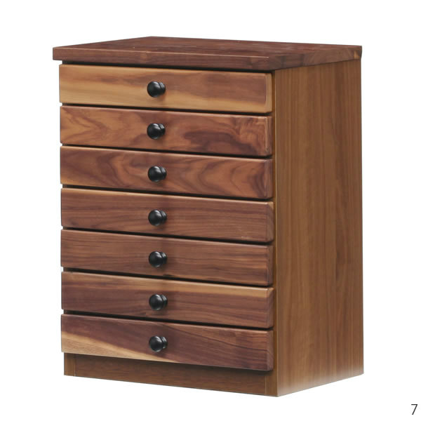 ウォールナット レターケース 7段 ブルーノ W38.5×D30×H51.5cm 家具の