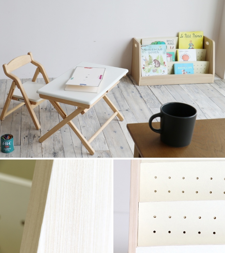 小さなお子様でも取り出しやすい 絵本ラック ロータイプ lora ローラ i