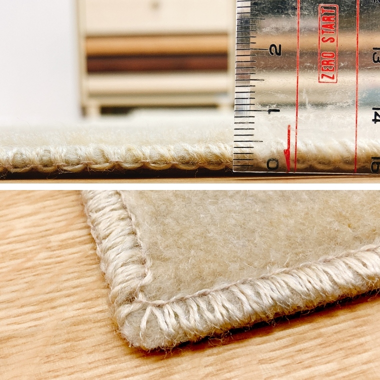 折り畳める平織カーペット テリトリー 約176×176cm 2畳 （ラグ