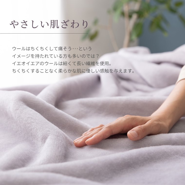 ウォッシャブルウール毛布 セミダブル 160×210cm （セミダブル/ウール