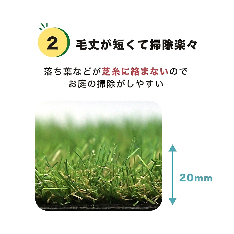 まるで本物のような人工芝 ロール 1m×10m 芝丈20mm ユニオンビズ 