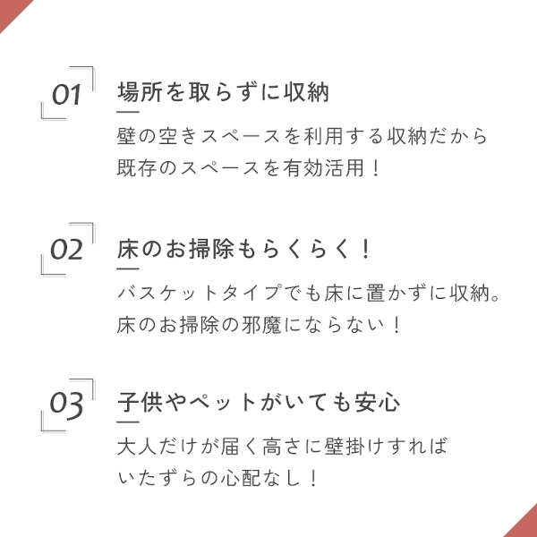 壁にかけるだけ簡単収納！そのまま持ち運べるワイヤーバスケット S