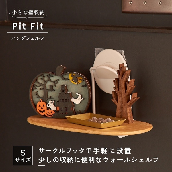 取り外し楽々！掛けるだけウォールシェルフ Sサイズ Pit Fit 藤山(収納