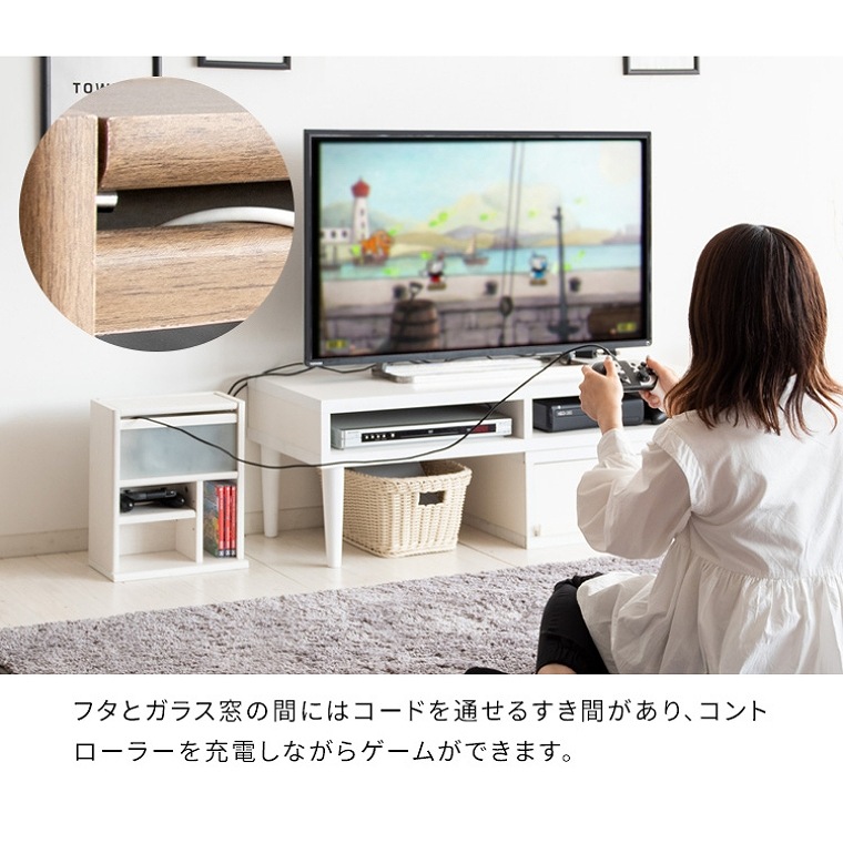 Switch用！充電スタンドごと収納できる木製ゲーム機ラック REGABO レガボ GRK-005 宮武製作所 (Switch対応/オープンラック/ ゲーム収納/収納ラック/ソフト収納/コントローラー収納/充電スタンド/テレビ横/省スペース/デスク上) 家具のホンダ インターネット本店 ラグ ...