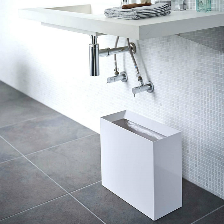 山崎実業 tower/タワー ] ごみ袋が見えないごみ箱 ワイドサイズ 15L