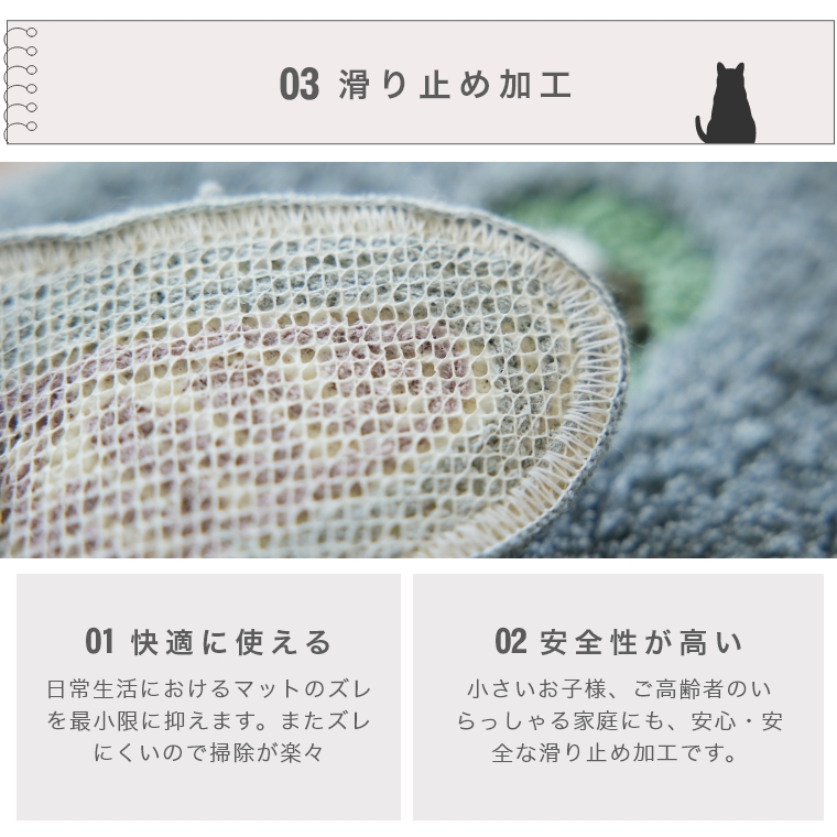 洗濯機で洗える!9種類のネコの顔を再現した可愛いチェアマット。 35