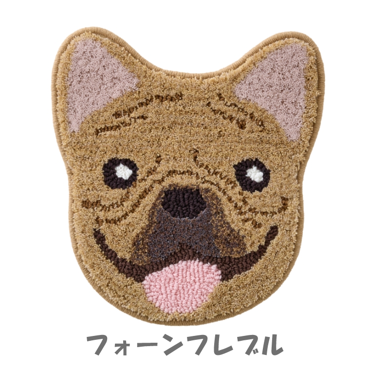 洗濯機で洗える！12種類のイヌの顔を再現した可愛いチェアマット