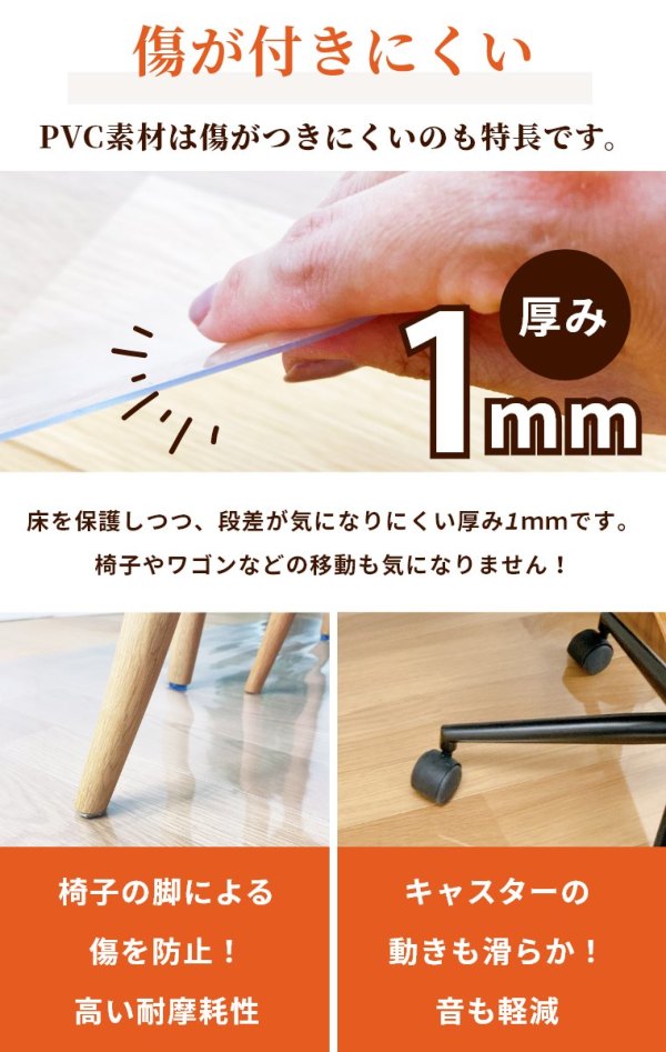ダイニングマット匠 透明 サイズオーダー 円形 180×180cmまで 厚