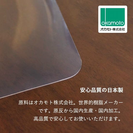 床に敷くだけで傷・水ハネ・騒音などを防ぎます！透明フロアマット 60